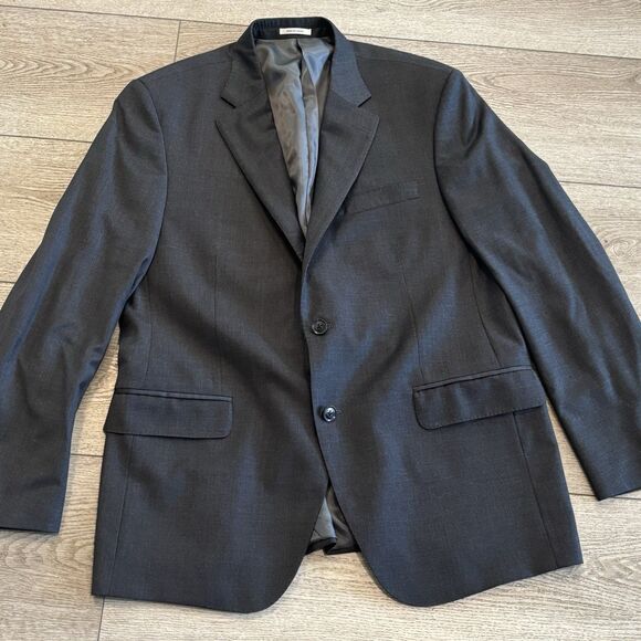 Peter Millar 100% Wool Grey 2 Button Blazer Jacket Canada Size 44R - Picture 2 of 10